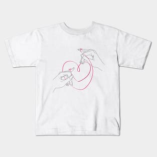 Red String of Fate Kids T-Shirt